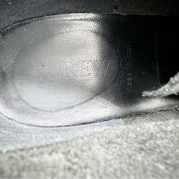 J Crew Black Suede Leather Macalister Wedge Chukka Tie Ankle Boots Size 8 - Picture 10 of 10